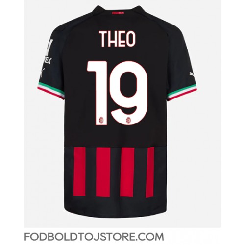 AC Milan Theo Hernandez #19 Hjemmebanetrøje 2022-23 Kortærmet